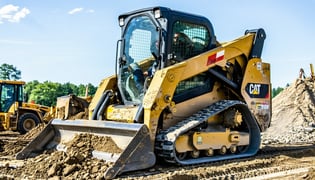 A rugged skid steer loader in action at a Connecti