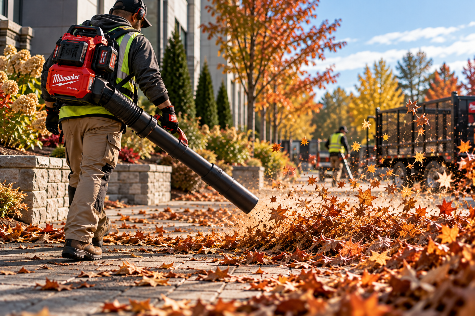 Milwaukee Backpack Blower Autumn Cleanup